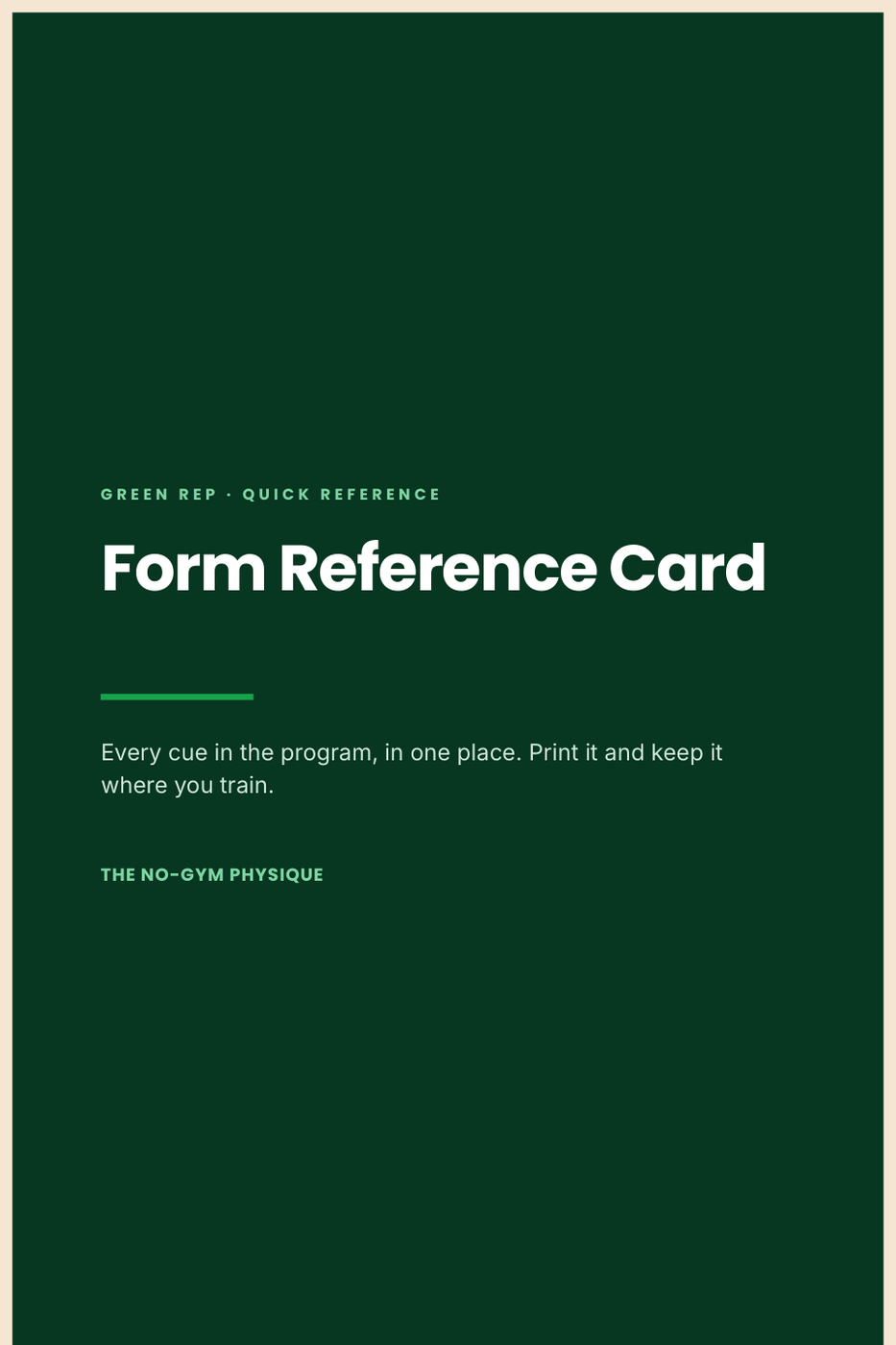 Cover of Form Reference Card