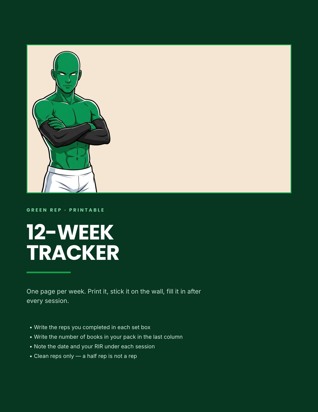 Cover of 12-Week Printable Tracker